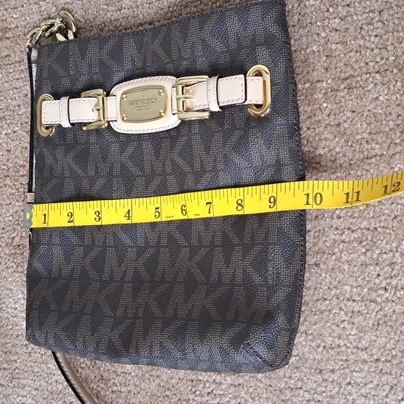 Michael Kors Hamilton Brown Crossbody Chain Shoulder bag EUC - Picture 9 of 15